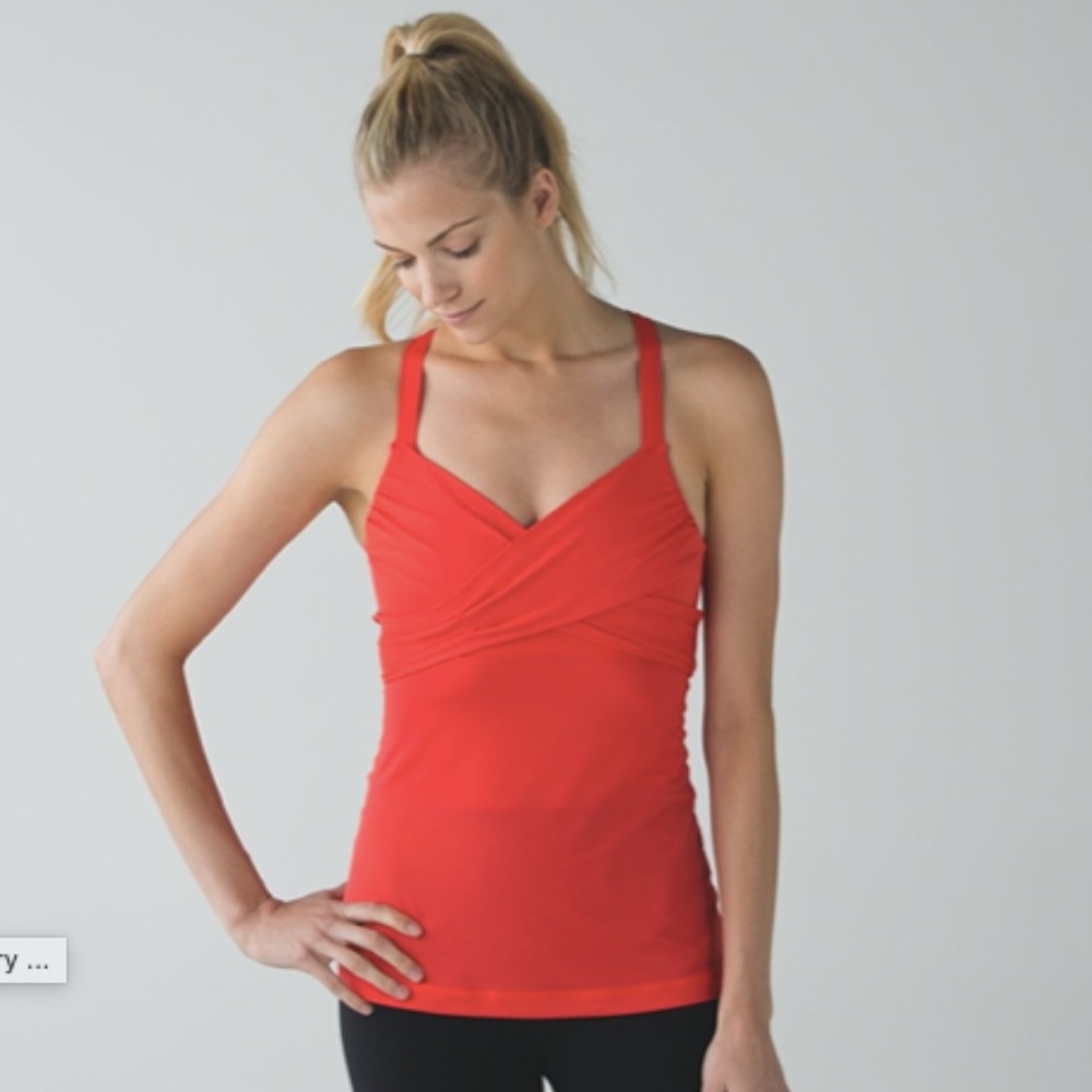 LULULEMON Wrap It Up Tank in Cranberry